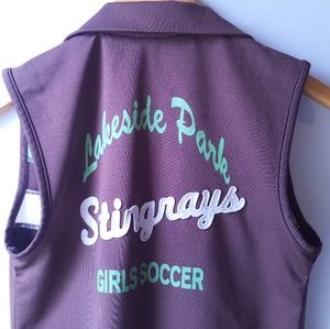 Brown sporty soccer girls vest